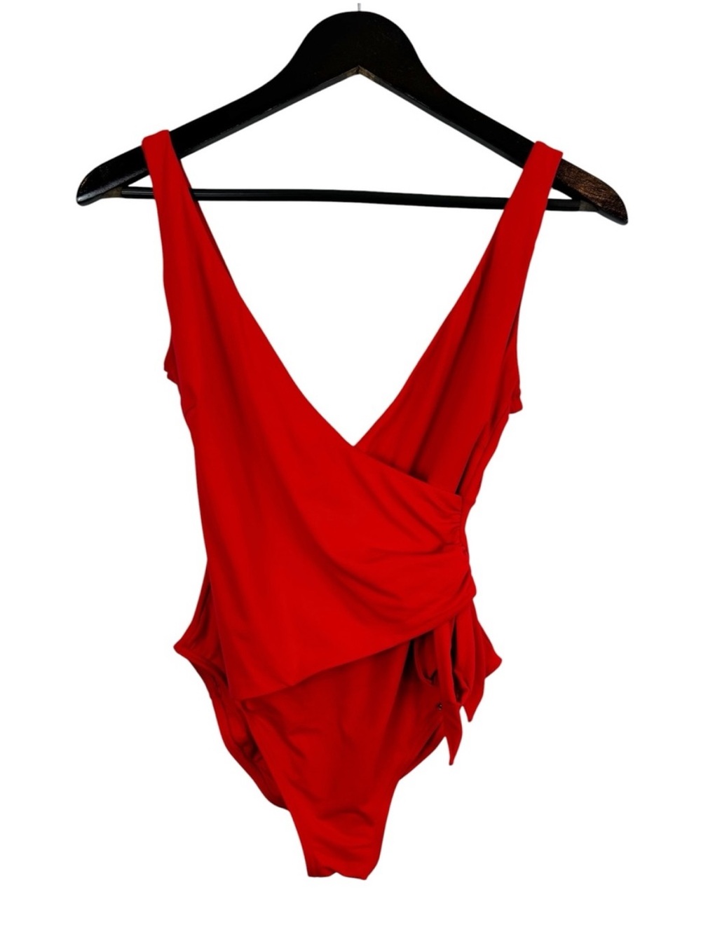 Vince Camuto Red Wrap-Style One Piece Swimsuit Size 8